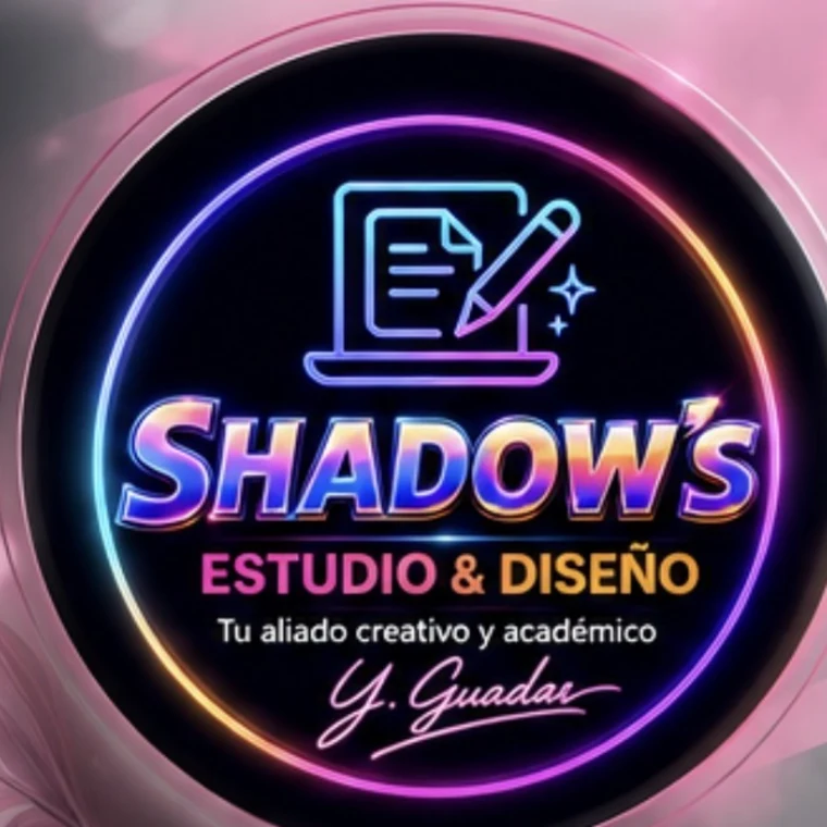 Logo neón de Shadow’s Estudio & Diseño